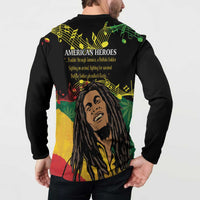 Legend Bob Buffalo Soldier Button Sweatshirt American Heroes Reggae Style - Wonder Print Shop