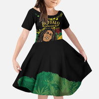 Legend Bob Buffalo Soldier Family Matching Mermaid Dress and Hawaiian Shirt American Heroes Reggae Style - Wonder Print Shop