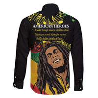 Legend Bob Buffalo Soldier Family Matching Short Sleeve Bodycon Dress and Hawaiian Shirt American Heroes Reggae Style - Wonder Print Shop