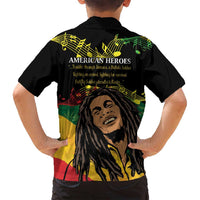 Legend Bob Buffalo Soldier Family Matching Summer Maxi Dress and Hawaiian Shirt American Heroes Reggae Style - Wonder Print Shop