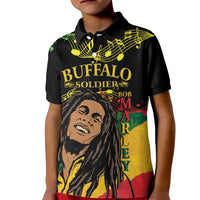 Legend Bob Buffalo Soldier Kid Polo Shirt American Heroes Reggae Style - Wonder Print Shop