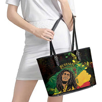 Legend Bob Buffalo Soldier Leather Tote Bag American Heroes Reggae Style - Wonder Print Shop