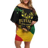 Legend Bob Buffalo Soldier Off Shoulder Short Dress American Heroes Reggae Style - Wonder Print Shop