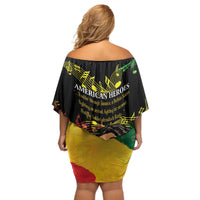 Legend Bob Buffalo Soldier Off Shoulder Short Dress American Heroes Reggae Style - Wonder Print Shop