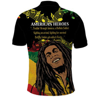 Legend Bob Buffalo Soldier Polo Shirt American Heroes Reggae Style - Wonder Print Shop