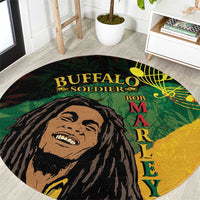 Legend Bob Buffalo Soldier Round Carpet American Heroes Reggae Style
