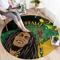 Legend Bob Buffalo Soldier Round Carpet American Heroes Reggae Style