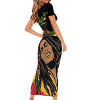 Legend Bob Buffalo Soldier Short Sleeve Bodycon Dress American Heroes Reggae Style - Wonder Print Shop