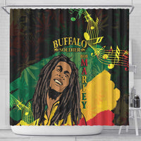 Legend Bob Buffalo Soldier Shower Curtain American Heroes Reggae Style