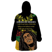 Legend Bob Buffalo Soldier Wearable Blanket Hoodie American Heroes Reggae Style - Wonder Print Shop