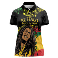 Legend Bob Buffalo Soldier Women Polo Shirt American Heroes Reggae Style - Wonder Print Shop