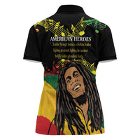 Legend Bob Buffalo Soldier Women Polo Shirt American Heroes Reggae Style - Wonder Print Shop