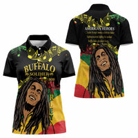 Legend Bob Buffalo Soldier Women Polo Shirt American Heroes Reggae Style - Wonder Print Shop
