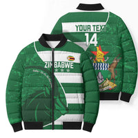 Zimbabwe Rugby Custom Bomber Puffer Jacket Sables 3rd Champions Proud - Wonder Print Shop