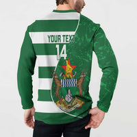 Zimbabwe Rugby Custom Button Sweatshirt Sables 3rd Champions Proud - Wonder Print Shop