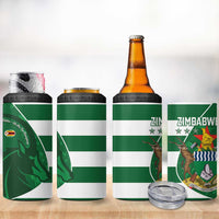 Zimbabwe Rugby Custom 4 in 1 Can Cooler Tumbler Sables 3rd Champions Proud - Wonder Print Shop