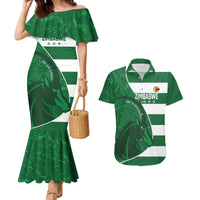 Zimbabwe Rugby Custom Couples Matching Mermaid Dress and Hawaiian Shirt Sables 3rd Champions Proud - Wonder Print Shop