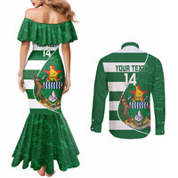 Zimbabwe Rugby Custom Couples Matching Mermaid Dress and Long Sleeve Button Shirt Sables 3rd Champions Proud - Wonder Print Shop