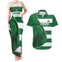 Zimbabwe Rugby Custom Couples Matching Tank Maxi Dress and Hawaiian Shirt Sables 3rd Champions Proud - Wonder Print Shop