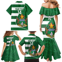 Zimbabwe Rugby Custom Family Matching Mermaid Dress and Hawaiian Shirt Sables 3rd Champions Proud - Wonder Print Shop