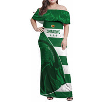 Zimbabwe Rugby Custom Family Matching Off Shoulder Maxi Dress and Hawaiian Shirt Sables 3rd Champions Proud - Wonder Print Shop