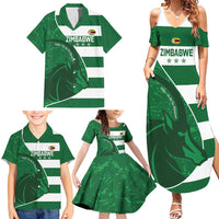 Zimbabwe Rugby Custom Family Matching Summer Maxi Dress and Hawaiian Shirt Sables 3rd Champions Proud - Wonder Print Shop