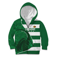 Zimbabwe Rugby Custom Kid Hoodie Sables 3rd Champions Proud - Wonder Print Shop