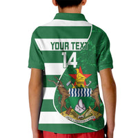 Zimbabwe Rugby Custom Kid Polo Shirt Sables 3rd Champions Proud - Wonder Print Shop