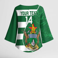 Zimbabwe Rugby Custom Kimono Sleeve Blouse Sables 3rd Champions Proud - Wonder Print Shop