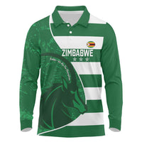 Zimbabwe Rugby Custom Long Sleeve Polo Shirt Sables 3rd Champions Proud - Wonder Print Shop
