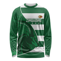 Zimbabwe Rugby Custom Long Sleeve Shirt Sables 3rd Champions Proud - Wonder Print Shop