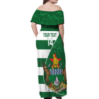 Zimbabwe Rugby Custom Off Shoulder Maxi Dress Sables 3rd Champions Proud - Wonder Print Shop
