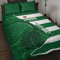 Zimbabwe Rugby Custom Quilt Bed Set Sables 3rd Champions Proud - Wonder Print Shop