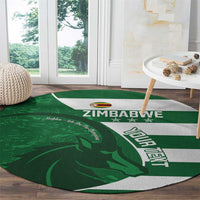 Zimbabwe Rugby Custom Round Carpet Sables 3rd Champions Proud - Wonder Print Shop