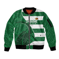 Zimbabwe Rugby Custom Sleeve Zip Bomber Jacket Sables 3rd Champions Proud - Wonder Print Shop