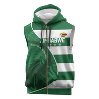 Zimbabwe Rugby Custom Sleeveless Zip Hoodie Sables 3rd Champions Proud - Wonder Print Shop