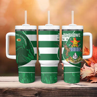 Zimbabwe Rugby Custom Tumbler With Handle Sables 3rd Champions Proud - Wonder Print Shop