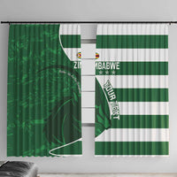 Zimbabwe Rugby Custom Window Curtain Sables 3rd Champions Proud - Wonder Print Shop