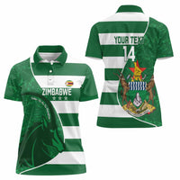 Zimbabwe Rugby Custom Women Polo Shirt Sables 3rd Champions Proud - Wonder Print Shop