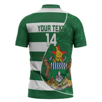 Zimbabwe Rugby Custom Zipper Polo Shirt Sables 3rd Champions Proud - Wonder Print Shop