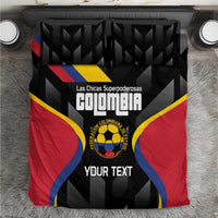 Custom Colombia Football Bedding Set Vamos Las Chicas Superpoderosas - Wonder Print Shop