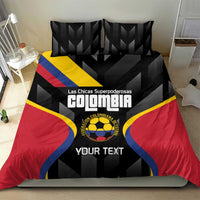 Custom Colombia Football Bedding Set Vamos Las Chicas Superpoderosas - Wonder Print Shop