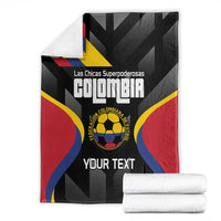 Custom Colombia Football Blanket Vamos Las Chicas Superpoderosas - Wonder Print Shop