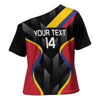 Custom Colombia Football Cross Shoulder Shirt Vamos Las Chicas Superpoderosas - Wonder Print Shop