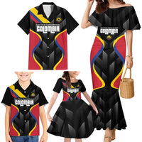 Custom Colombia Football Family Matching Mermaid Dress and Hawaiian Shirt Vamos Las Chicas Superpoderosas - Wonder Print Shop