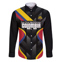 Custom Colombia Football Family Matching Off The Shoulder Long Sleeve Dress and Hawaiian Shirt Vamos Las Chicas Superpoderosas - Wonder Print Shop