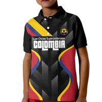 Custom Colombia Football Kid Polo Shirt Vamos Las Chicas Superpoderosas - Wonder Print Shop