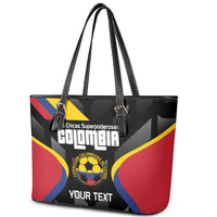 Custom Colombia Football Leather Tote Bag Vamos Las Chicas Superpoderosas - Wonder Print Shop