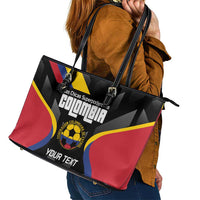Custom Colombia Football Leather Tote Bag Vamos Las Chicas Superpoderosas - Wonder Print Shop