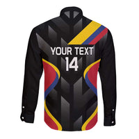 Custom Colombia Football Long Sleeve Button Shirt Vamos Las Chicas Superpoderosas - Wonder Print Shop